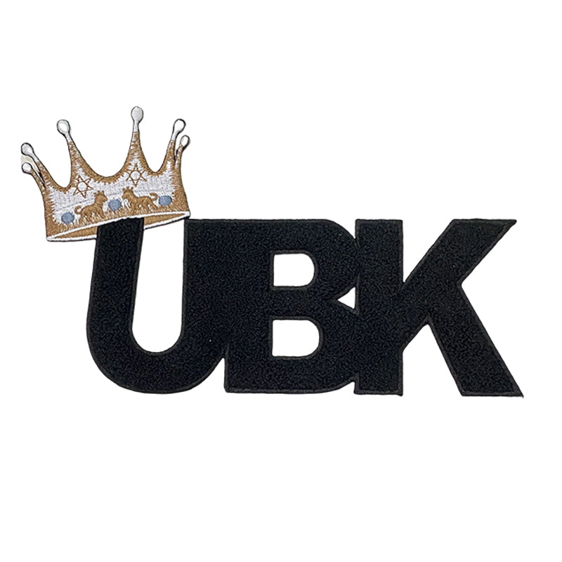 Xinrong creative chenille letter with crown embroidery